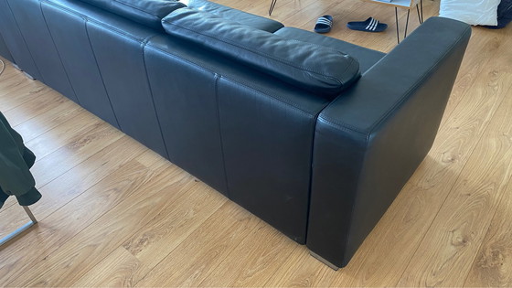 Image 1 of Schwarze Ledercouch Perida