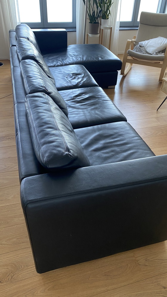 Image 1 of Schwarze Ledercouch Perida
