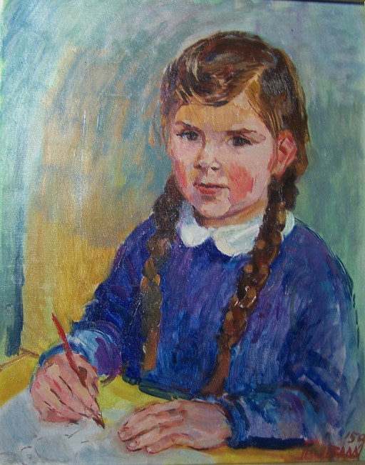 Jan Lucas van der Baan Porträt eines Mädchens