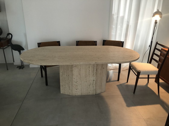 Image 1 of Vintage XL Travertin Tisch