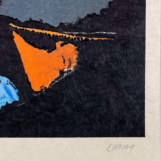 Image 1 of André Lanskoy – Abstrakte Komposition, Lithografie auf Arches-Papier ca. 1965 – gerahmt, Museumsglas