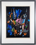André Lanskoy – Abstrakte Komposition, Lithografie auf Arches-Papier ca. 1965 – gerahmt, Museumsglas