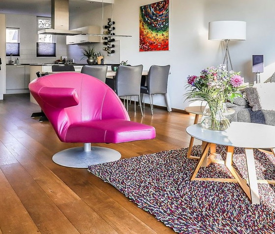 Image 1 of Sessel Leolux parabolica - Leder senso orchid