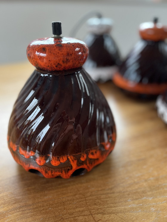 Image 1 of 4x Herda Keramik-Hängelampen