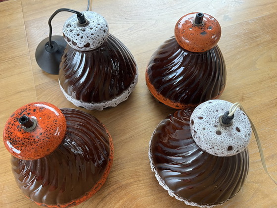 Image 1 of 4x Herda Keramik-Hängelampen