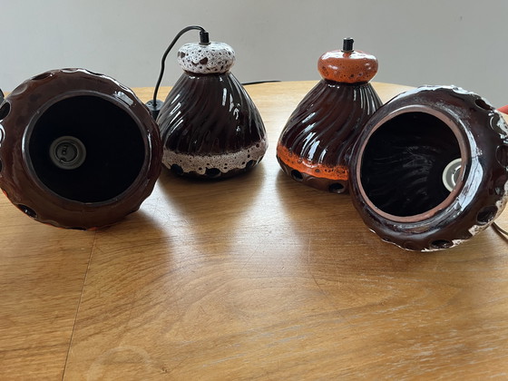 Image 1 of 4x Herda Keramik-Hängelampen