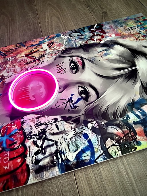 Brigitte Bardot Kunst -LED-Lampe