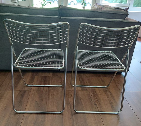 Image 1 of 2x Niels Gammelgaard Drahtklappstühle.