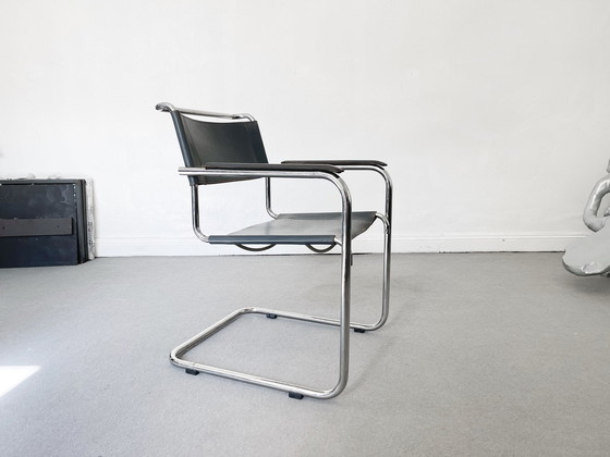 Image 1 of Thonet S34 Leder Blau Freischwinger Mart Stam
