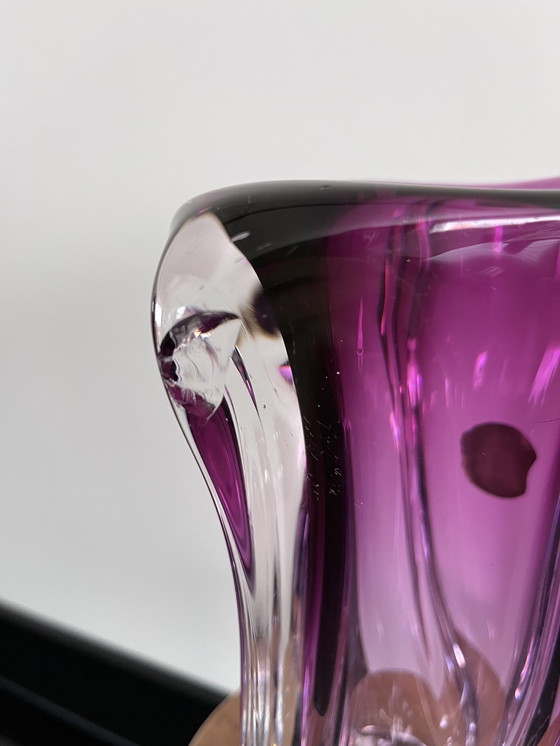 Image 1 of Val Saint Lambert rosa Vase