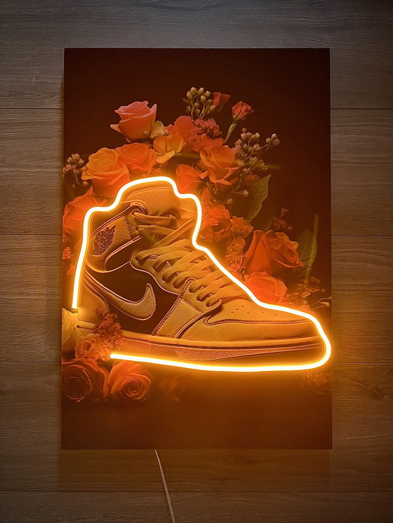 Image 1 of LEDMansion Air Jordan Flowers LED- Kunst