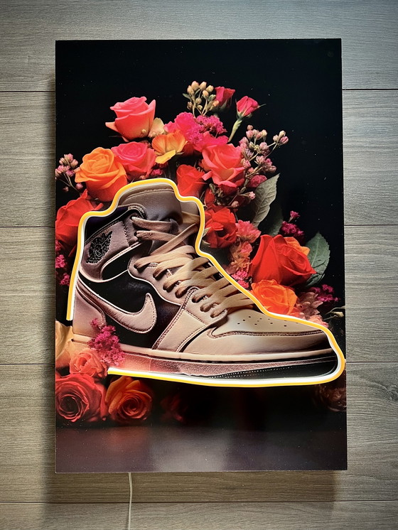Image 1 of LEDMansion Air Jordan Flowers LED- Kunst