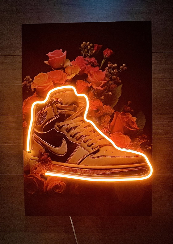 Image 1 of LEDMansion Air Jordan Flowers LED- Kunst