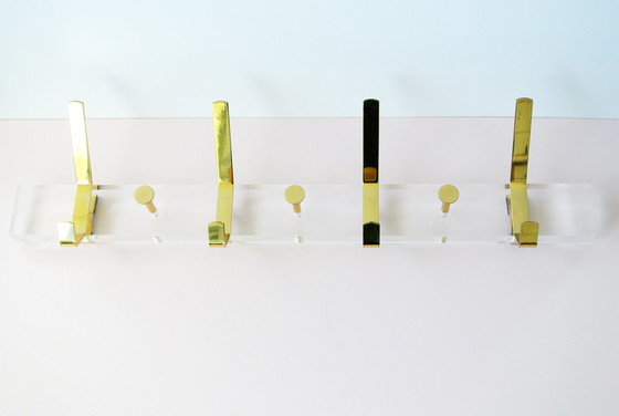 Image 1 of Vintage Kleiderständer aus Messing + 4 Kleiderbügel