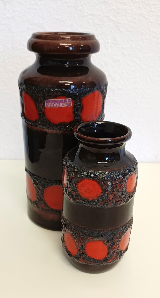 Image 1 of 2x Scheurich Fat Lava Vase