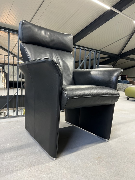 Image 1 of Jori Aqua Sessel aus schwarzem Leder