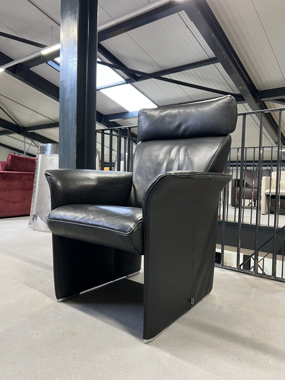 Image 1 of Jori Aqua Sessel aus schwarzem Leder