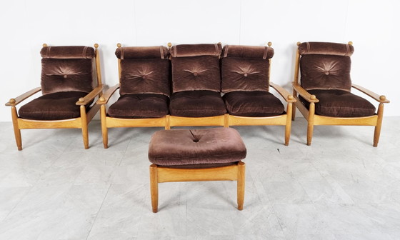 Image 1 of Set aus Vintage-Sofas aus Eiche