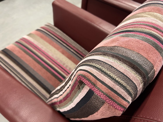 Image 1 of 2 Leolux Paian Drehsessel aus rotem Leder 