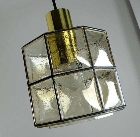 Image 1 of Vintage glashütte limburg mid century hanglamp