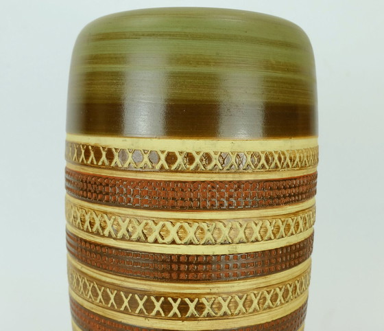 Image 1 of mid century Vase Duemler & Breiden Modell 166 30 Sgraffito Dekor 1950er 1960er Jahre 
