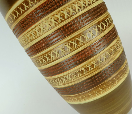 Image 1 of mid century Vase Duemler & Breiden Modell 166 30 Sgraffito Dekor 1950er 1960er Jahre 
