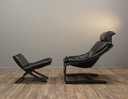 Nelo Kroken Sessel und Hocker Leder
