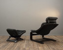 Nelo Kroken Sessel und Hocker Leder
