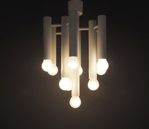 Temde Space Age Deckenlampe aus Metall der 1970er Jahre