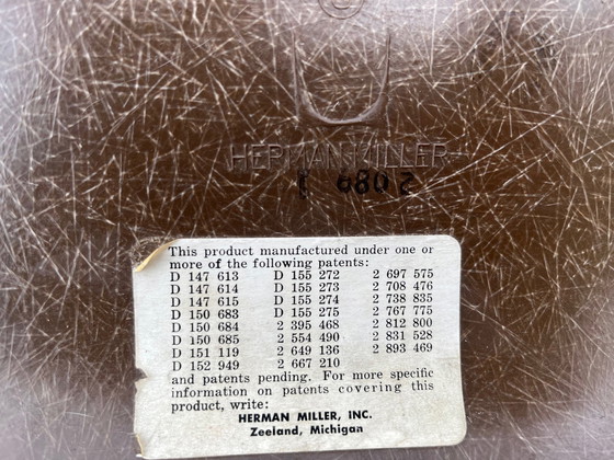 Image 1 of 8x Eames Original Herman Miller DSW Glasfaser-Walnussdübelsockel