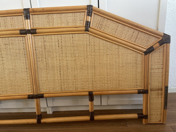 Image 1 of Vintage Rattan/Korbbett mit 2 Schränken