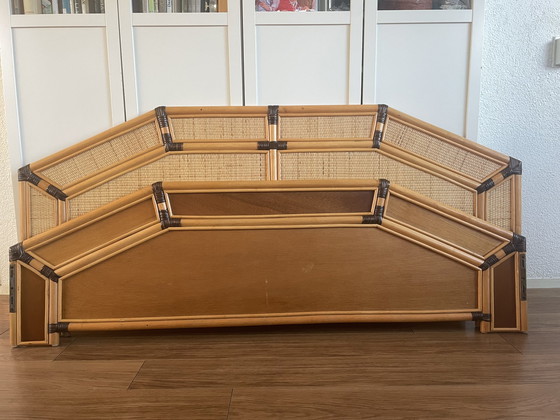 Image 1 of Vintage Rattan/Korbbett mit 2 Schränken