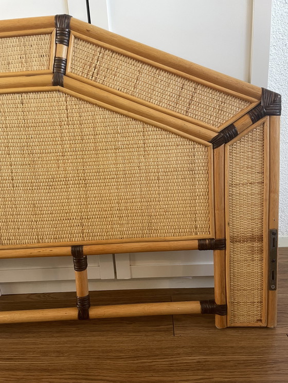 Image 1 of Vintage Rattan/Korbbett mit 2 Schränken