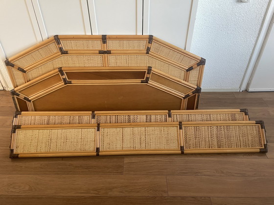 Image 1 of Vintage Rattan/Korbbett mit 2 Schränken