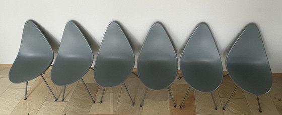 Image 1 of 6x Fritz Hansen Drop Chair Stuhl