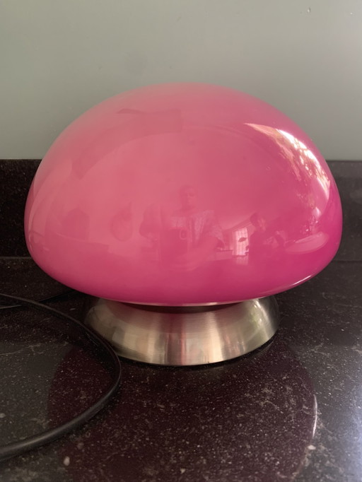 Vintage Glas-Touch-Pilz-Tischlampe