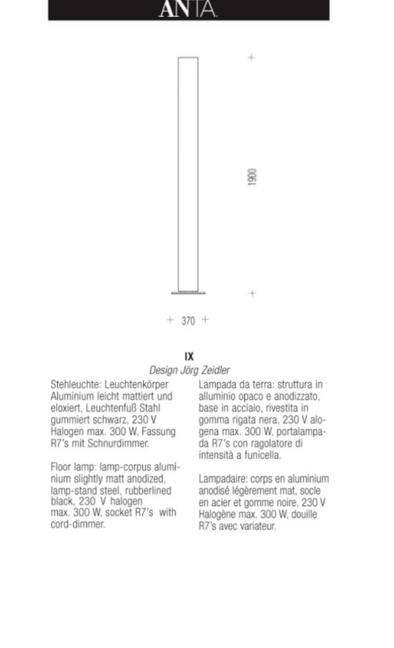 Image 1 of Anta ix Stehlampe
