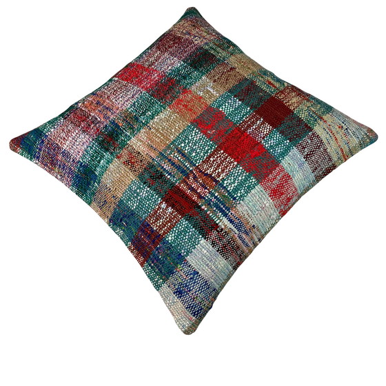 Image 1 of Türkischer Vintage -Kelim-Kissenbezug, 60 x 60 cm