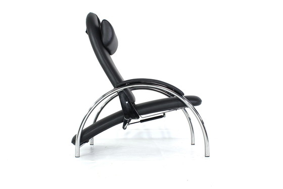 Image 1 of wie neu! Ingmar Relling "Optima" Relax Sessel, Lounge Chair in Leder und Chrom, Np. 3564,- Euro
