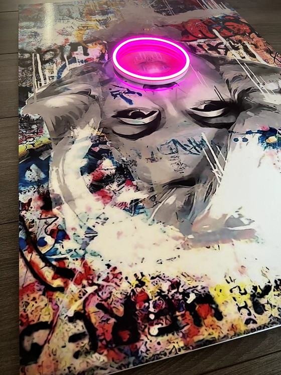 Image 1 of Marilyn Monroe Bubblegum LED- Kunst