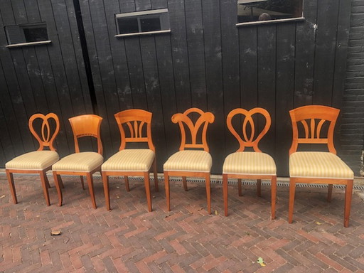 6x Vintage Esszimmerstuhl aus Kirschholz