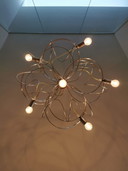 Design-Deckenleuchte aus Edelstahl
