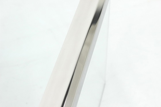 Image 1 of Gallotti & Radice T35 R Coffee Table Set, Satztische,  Italien 1975, Edelstahl + Kristallglas