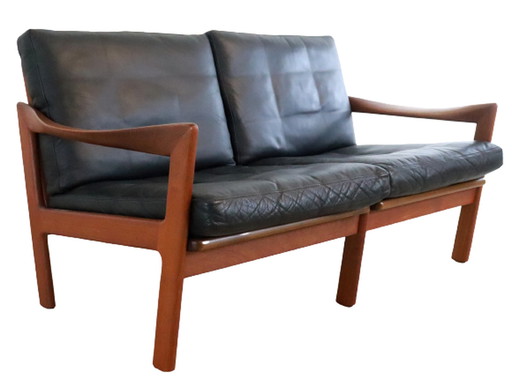 Illum Wikkelso für Niels Eilersen 2-Personen-Sofa Vintage dänisches Design