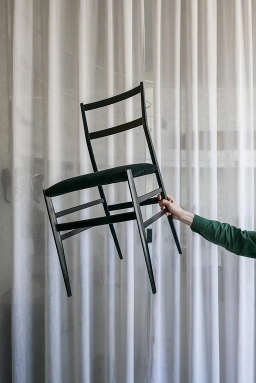 Cassina Superleggera 699 Stuhl – eetkamerstoelen, Velvet, Wood (photo 2 of 10)