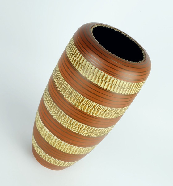 Image 1 of Westdeutsche Vase aus der mid century von Duemler & Breiden, Modell 166 30, Reliefdekor aus den 1950er Jahren 
