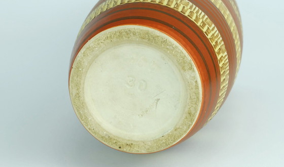 Image 1 of Westdeutsche Vase aus der mid century von Duemler & Breiden, Modell 166 30, Reliefdekor aus den 1950er Jahren 