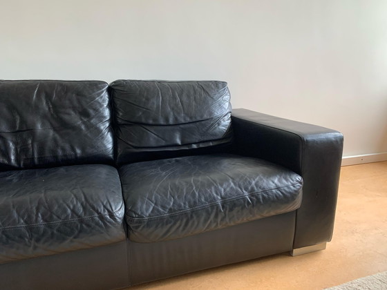 Image 1 of Maschalke 2-Sitzer-Sofa aus schwarzem Leder