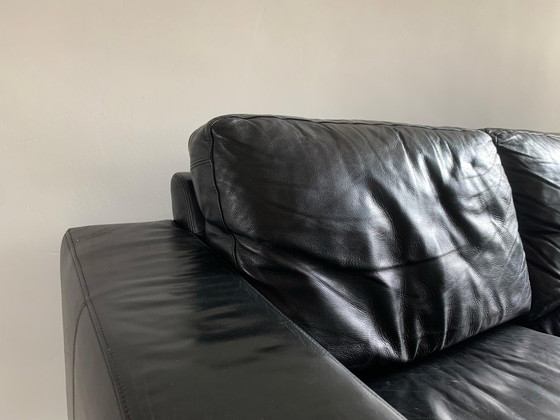 Image 1 of Maschalke 2-Sitzer-Sofa aus schwarzem Leder