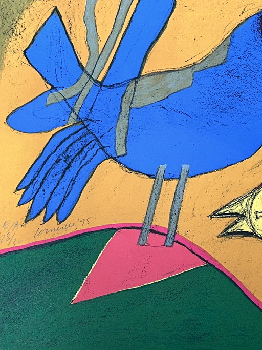 Guillaume Corneille Lithographie Vögel